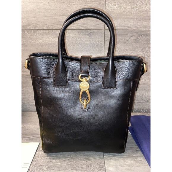 Dooney & Bourke Florentine Leather North/South black/black bag B000547